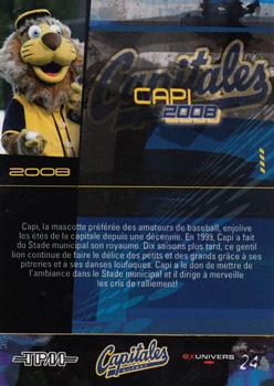 2008 Quebec Capitales #24 Capi Back