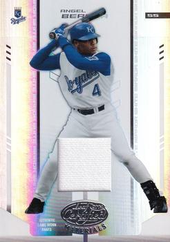 2004 Leaf Certified Materials - Mirror Fabric White #13 Angel Berroa Front
