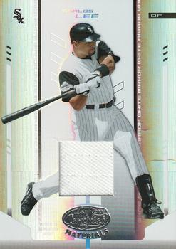 2004 Leaf Certified Materials - Mirror Fabric White #38 Carlos Lee Front
