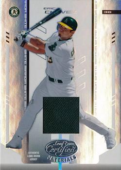2004 Leaf Certified Materials - Mirror Fabric White #58 Eric Chavez Front