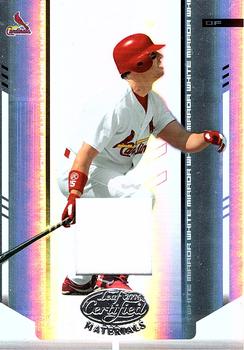 2004 Leaf Certified Materials - Mirror Fabric White #97 Jim Edmonds Front