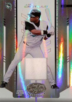 2004 Leaf Certified Materials - Mirror Fabric White #123 Luis Castillo Front