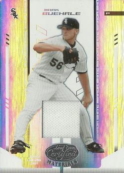 2004 Leaf Certified Materials - Mirror Fabric White #131 Mark Buehrle Front