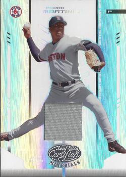 2004 Leaf Certified Materials - Mirror Fabric White #151 Pedro Martinez Front