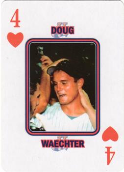 2008 NY State Lottery Hudson Valley Renegades Playing Cards #4♥ Doug Waechter Front