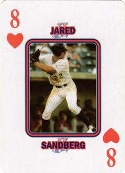 2008 NY State Lottery Hudson Valley Renegades Playing Cards #8♥ Jared Sandberg Front