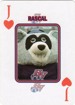 2008 NY State Lottery Hudson Valley Renegades Playing Cards #J♥ Rascal Front
