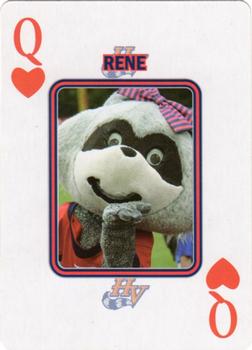2008 NY State Lottery Hudson Valley Renegades Playing Cards #Q♥ Rene Front