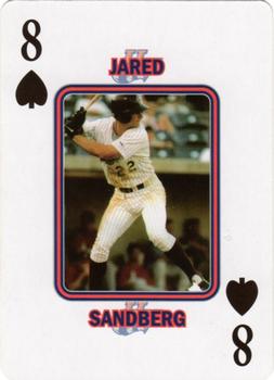 2008 NY State Lottery Hudson Valley Renegades Playing Cards #8♠ Jared Sandberg Front