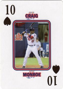 2008 NY State Lottery Hudson Valley Renegades Playing Cards #10♠ Craig Monroe Front