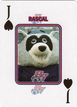 2008 NY State Lottery Hudson Valley Renegades Playing Cards #J♠ Rascal Front