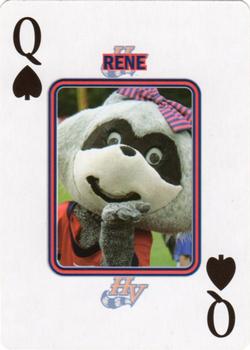 2008 NY State Lottery Hudson Valley Renegades Playing Cards #Q♠ Rene Front