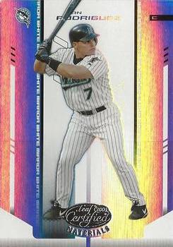2004 Leaf Certified Materials - Mirror White #210 Ivan Rodriguez Front
