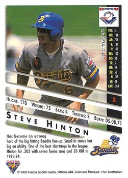 1995 Futera ABL #3 Steve Hinton Back
