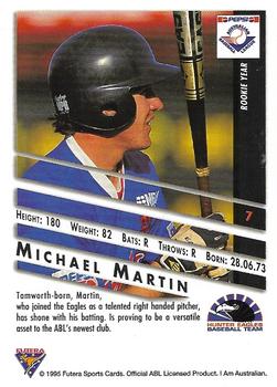 1995 Futera ABL #7 Michael Martin Back