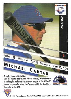 1995 Futera ABL #9 Michael Carter Back