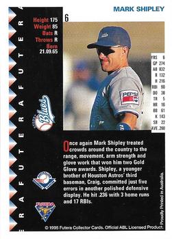 1996 Futera ABL #6 Mark Shipley Back