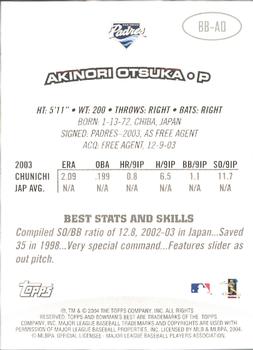 2004 Bowman's Best #BB-AO Akinori Otsuka Back