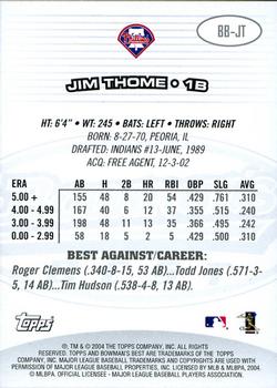 2004 Bowman's Best #BB-JT Jim Thome Back