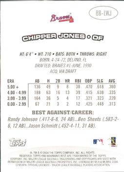 2004 Bowman's Best #BB-LWJ Chipper Jones Back