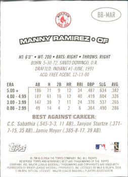 2004 Bowman's Best #BB-MAR Manny Ramirez Back