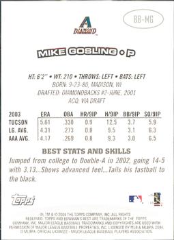 2004 Bowman's Best #BB-MG Mike Gosling Back