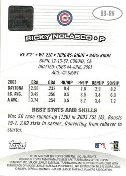 2004 Bowman's Best #BB-RN Ricky Nolasco Back