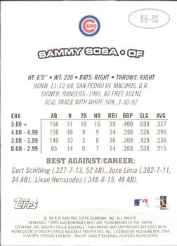 2004 Bowman's Best #BB-SS Sammy Sosa Back