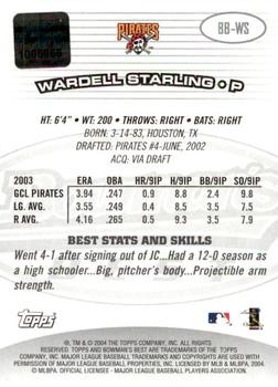 2004 Bowman's Best #BB-WS Wardell Starling Back