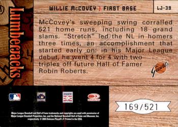 2004 Leaf Limited - Lumberjacks #LJ-39 Willie McCovey Back