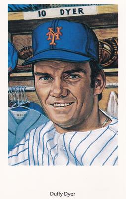 1994 Ron Lewis 1969 New York Mets 25th Anniversary Postcards #13 Duffy Dyer Front