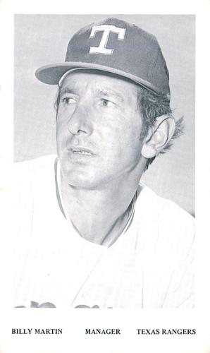 1974 Texas Rangers Photocards #NNO Billy Martin Front