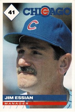 1991 Marathon Oil Chicago Cubs #NNO Jim Essian Front