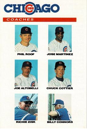 1991 Marathon Oil Chicago Cubs #NNO Joe Altobelli / Billy Connors / Chuck Cottier / Jose Martinez / Phil Roof / Richie Zisk Front