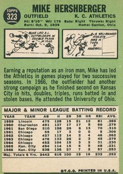 2016 Topps Heritage - 50th Anniversary Buybacks #323 Mike Hershberger Back