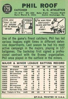 2016 Topps Heritage - 50th Anniversary Buybacks #129 Phil Roof Back