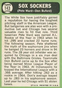 2016 Topps Heritage - 50th Anniversary Buybacks #143 Sox Sockers (Pete Ward / Don Buford) Back