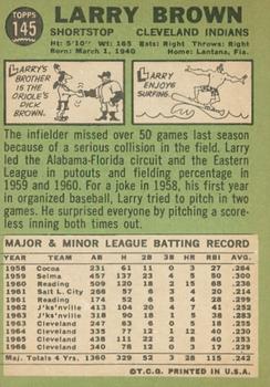 2016 Topps Heritage - 50th Anniversary Buybacks #145 Larry Brown Back