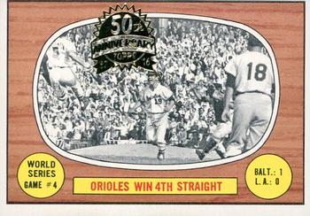 2016 Topps Heritage - 50th Anniversary Buybacks #154 World Series Game #4 - Orioles Win 4th Straight Front
