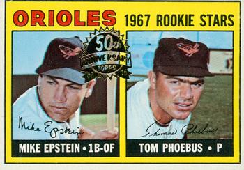2016 Topps Heritage - 50th Anniversary Buybacks #204 Orioles 1967 Rookie Stars (Mike Epstein / Tom Phoebus) Front