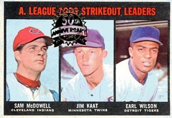 2016 Topps Heritage - 50th Anniversary Buybacks #237 American League 1966 Strikeout Leaders (Sam McDowell / Jim Kaat / Earl Wilson) Front