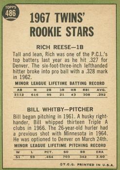 2016 Topps Heritage - 50th Anniversary Buybacks #272 Cubs 1967 Rookie Stars (Bill Connors / Dave Dowling) Back