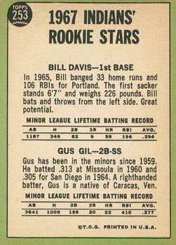 2016 Topps Heritage - 50th Anniversary Buybacks #253 Indians 1967 Rookie Stars (Bill Davis / Gus Gil) Back