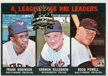 2016 Topps Heritage - 50th Anniversary Buybacks #241 American League 1966 RBI Leaders (Frank Robinson / Harmon Killebrew / Boog Powell) Front