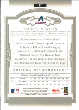 2004 Donruss Classics #22 Richie Sexson Back