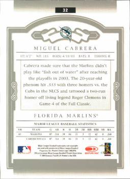 2004 Donruss Classics #32 Miguel Cabrera Back
