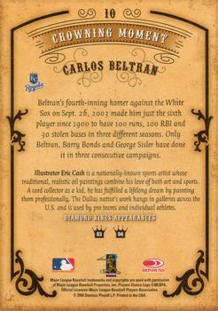 2004 Donruss Diamond Kings #10 Carlos Beltran Back