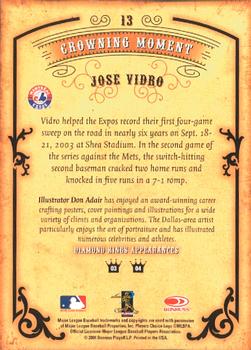 2004 Donruss Diamond Kings #13 Jose Vidro Back