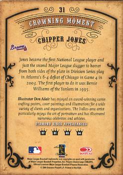 2004 Donruss Diamond Kings #31 Chipper Jones Back