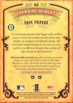 2004 Donruss Diamond Kings #60 Eric Chavez Back